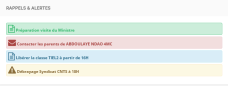 RAPPELS & ALERTES